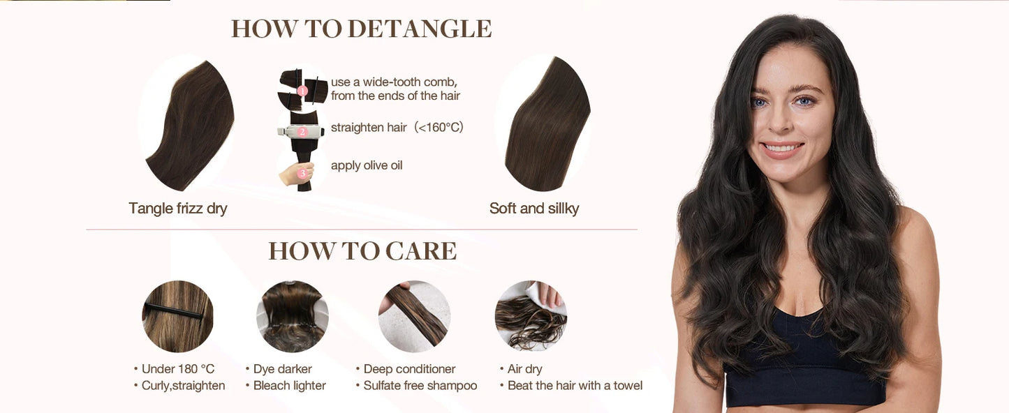 Clip In Hair Extensions Human Hair Brazilian Straight Clip In Natural Black Color Clip Ins Remy Hair 20 22 24 26 Inch 4# Women