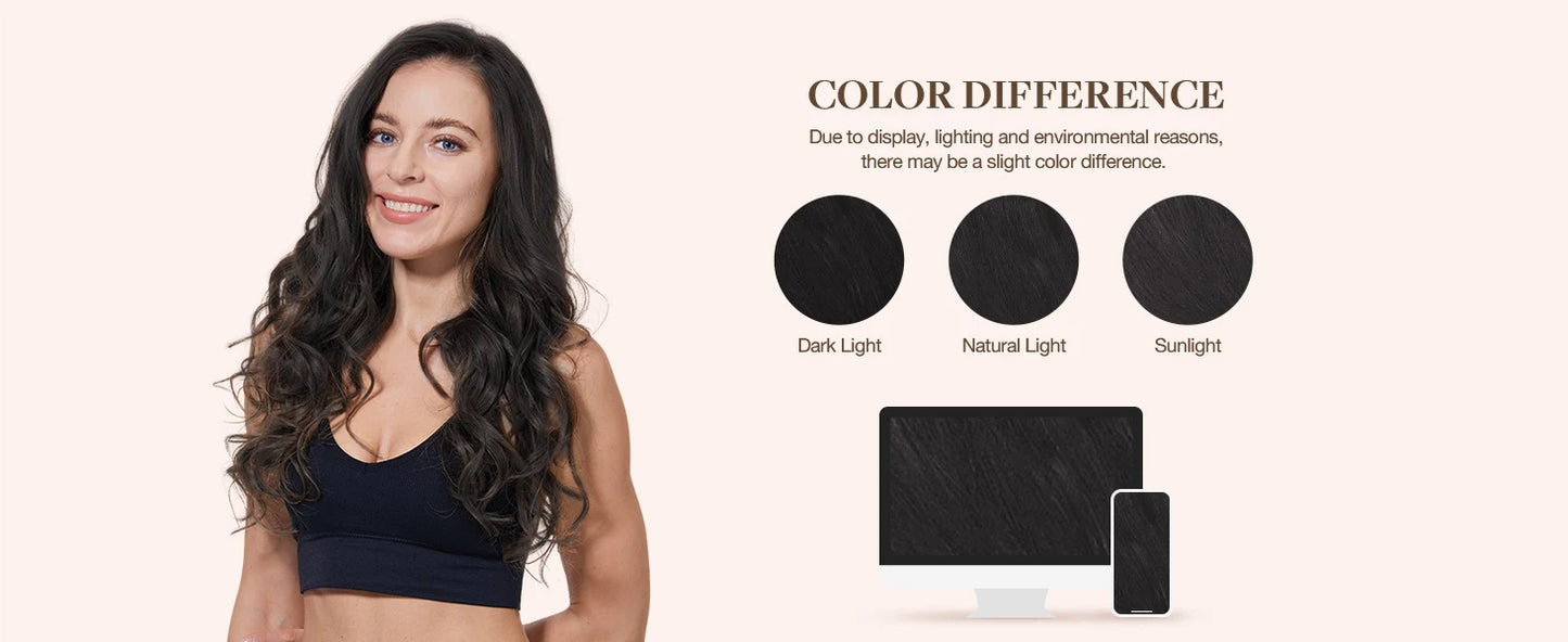 Clip In Hair Extensions Human Hair Brazilian Straight Clip In Natural Black Color Clip Ins Remy Hair 20 22 24 26 Inch 4# Women