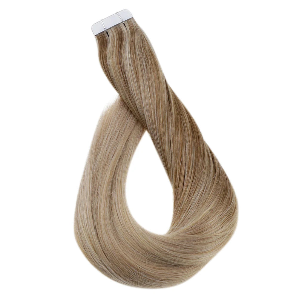 Full Shine Omber Tape in Hair Extensions Human Hair Blonde Color 100% Remy Human Hair Seamless Skin Weft Glue On Natural Hair