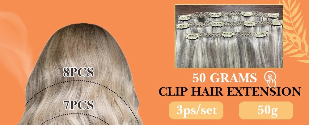 Full Shine Clip in Hair Extensions Human Hair Clip Balayage 7pcs 120g Double Weft Hair Extensions Human Hair For Woman