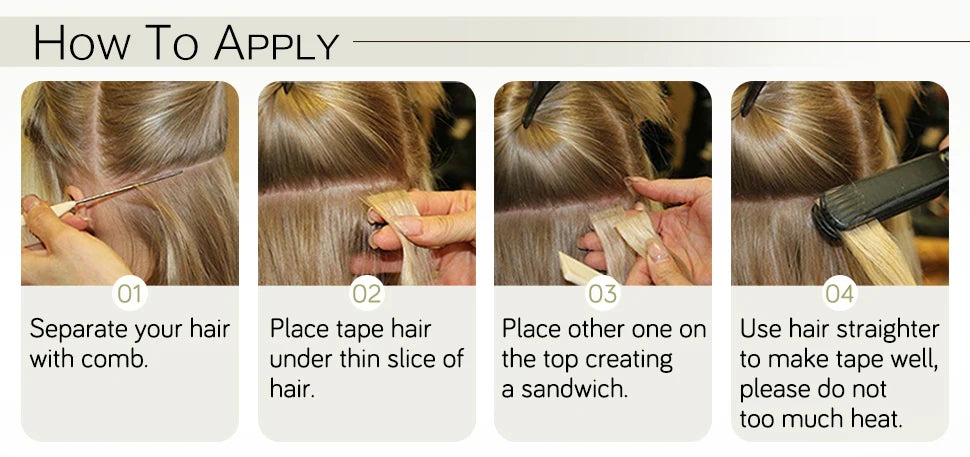 [NEW]VeSunny Tape In Hair Extensions Human Hair Real Natural Hair Balayage Color #4-14-60 Skin Weft Straight Seamless Hair