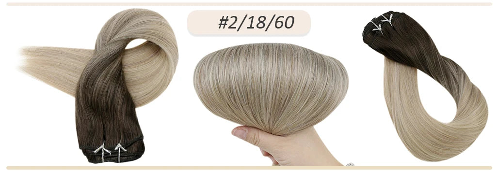 Full Shine Human Hair Extensions Clip in Hair Extensions Human Hair 7PCS 105G Double Weft Hair Extensions Human Hair For Woman