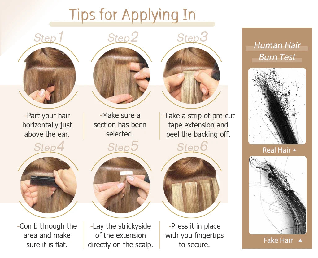 Full Shine Omber Tape in Hair Extensions Human Hair Blonde Color 100% Remy Human Hair Seamless Skin Weft Glue On Natural Hair