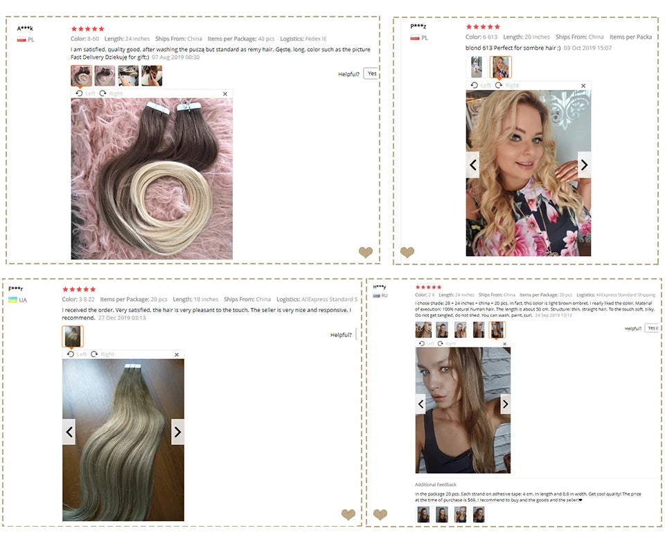 Full Shine Omber Tape in Hair Extensions Human Hair Blonde Color 100% Remy Human Hair Seamless Skin Weft Glue On Natural Hair