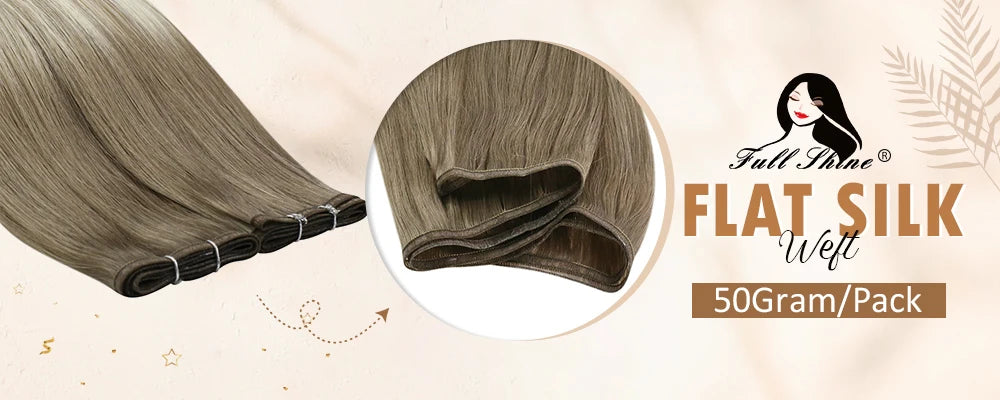 Full Shine Human Hair Extensions Clip in Hair Extensions Human Hair 7PCS 105G Double Weft Hair Extensions Human Hair For Woman