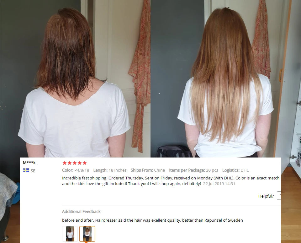 Full Shine Omber Tape in Hair Extensions Human Hair Blonde Color 100% Remy Human Hair Seamless Skin Weft Glue On Natural Hair