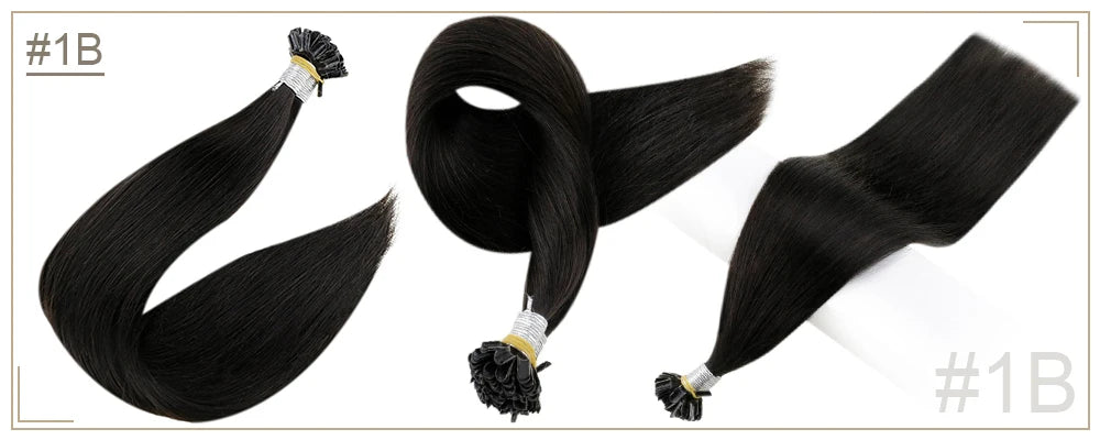 Full Shine U Tip Hair Extensions Fusion Hair Balayage Color 40-50g Keratin Glue Beads Prebonded Remy Human Hair Extensions