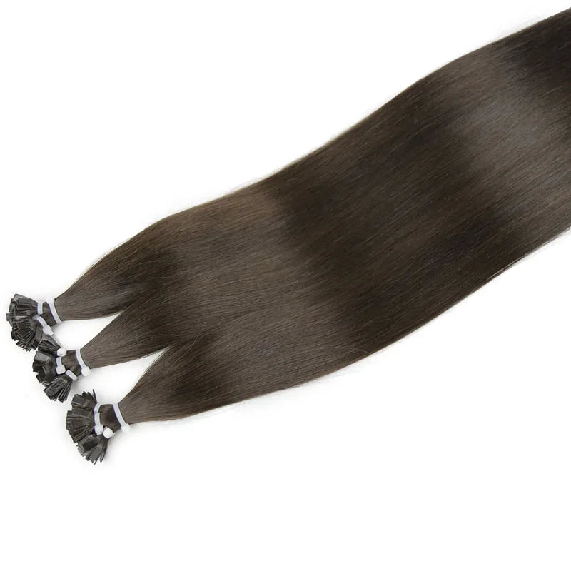 Straight Human Hair Extension By Fusion Flat Tip Keratin Capsules 0.8g/ 1g/Strand 50pcs Natural Hair Extension Ombre Blond Color