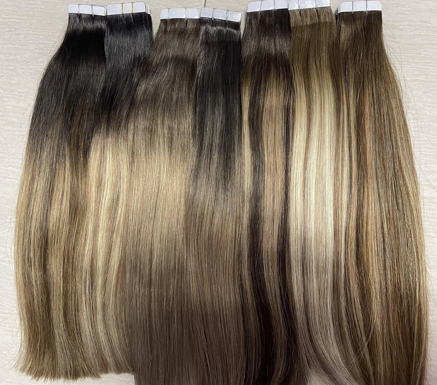 Full Shine Omber Tape in Hair Extensions Human Hair Blonde Color 100% Remy Human Hair Seamless Skin Weft Glue On Natural Hair
