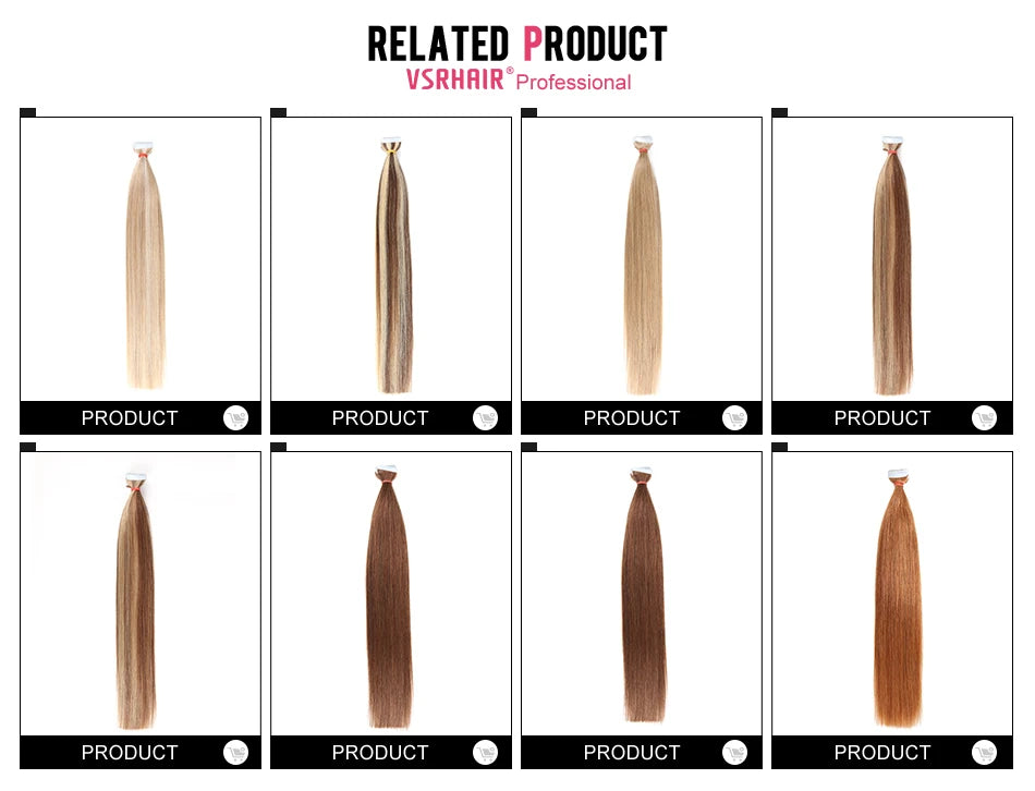 VSR POP PU Super Tape In Human Hair Extension Blonde Piano Color US Strong Adhesive Tape Hair Extensions For Salon