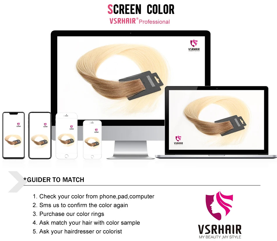 VSR POP PU Super Tape In Human Hair Extension Blonde Piano Color US Strong Adhesive Tape Hair Extensions For Salon