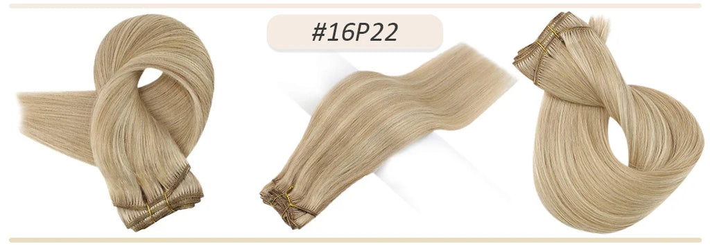 Full Shine Human Hair Extensions Clip in Hair Extensions Human Hair 7PCS 105G Double Weft Hair Extensions Human Hair For Woman