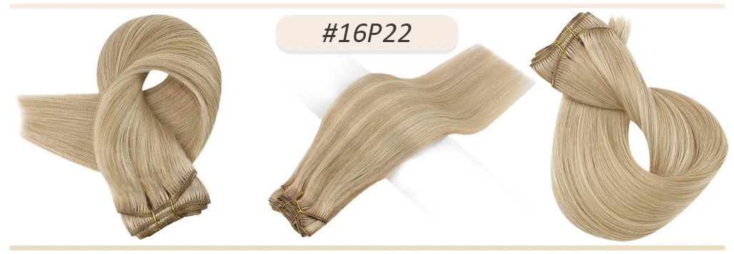 Full Shine Human Hair Extensions Clip in Hair Extensions Human Hair 7PCS 105G Double Weft Hair Extensions Human Hair For Woman
