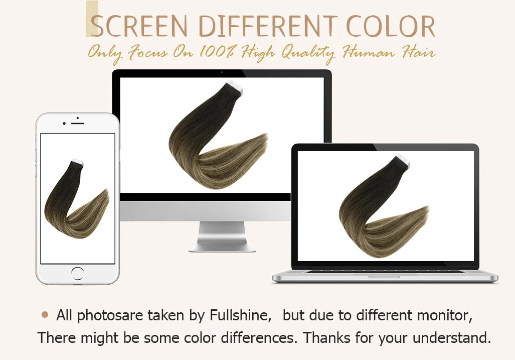 Full Shine Omber Tape in Hair Extensions Human Hair Blonde Color 100% Remy Human Hair Seamless Skin Weft Glue On Natural Hair