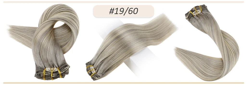 Full Shine Human Hair Extensions Clip in Hair Extensions Human Hair 7PCS 105G Double Weft Hair Extensions Human Hair For Woman