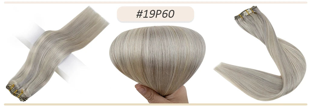 Full Shine Human Hair Extensions Clip in Hair Extensions Human Hair 7PCS 105G Double Weft Hair Extensions Human Hair For Woman