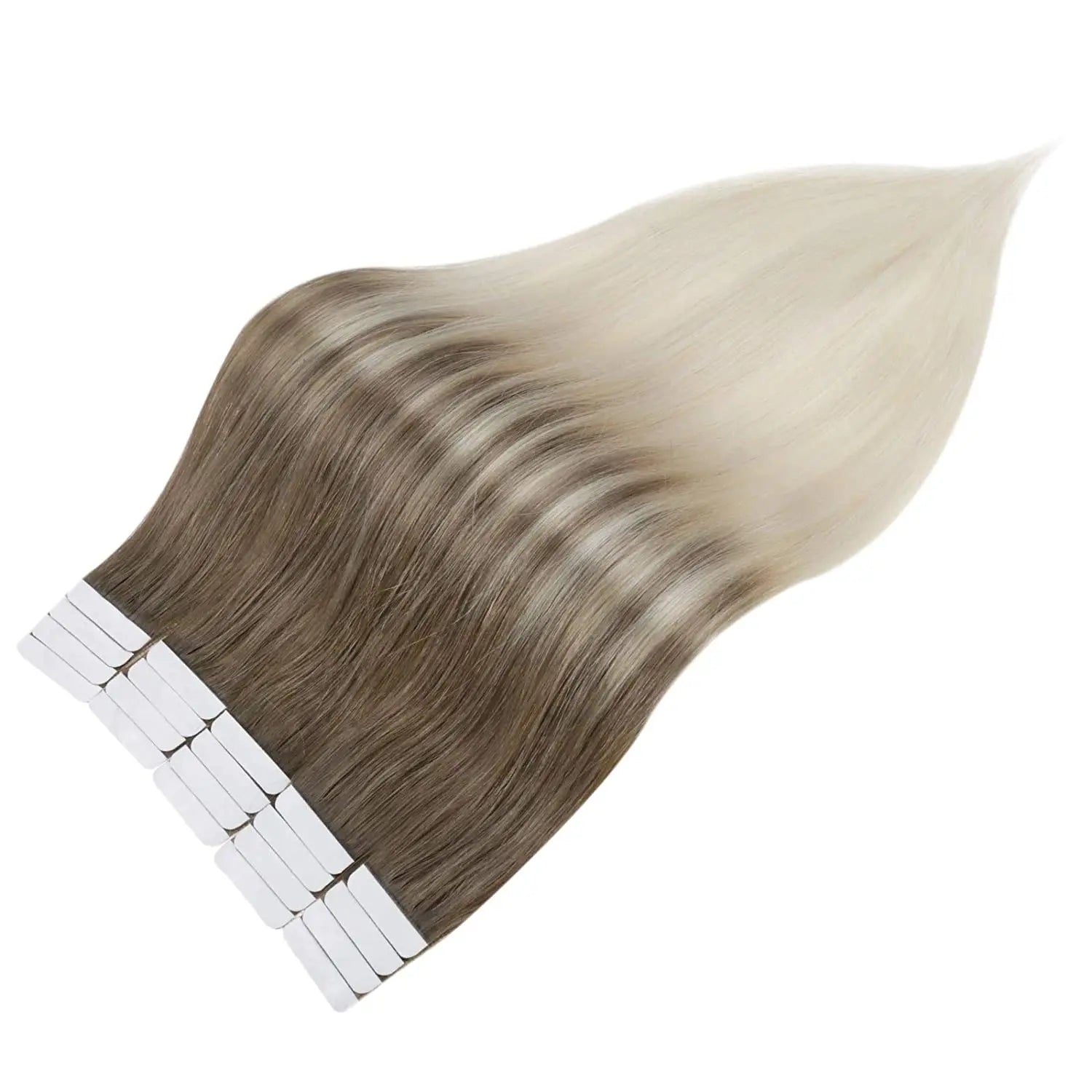 [Last 12 Months] Ugeat Tape in Hair Extensions Virgin Hair 100% Real Human Hair 10A Grade Hair Extensions Tape Ins Pure Color