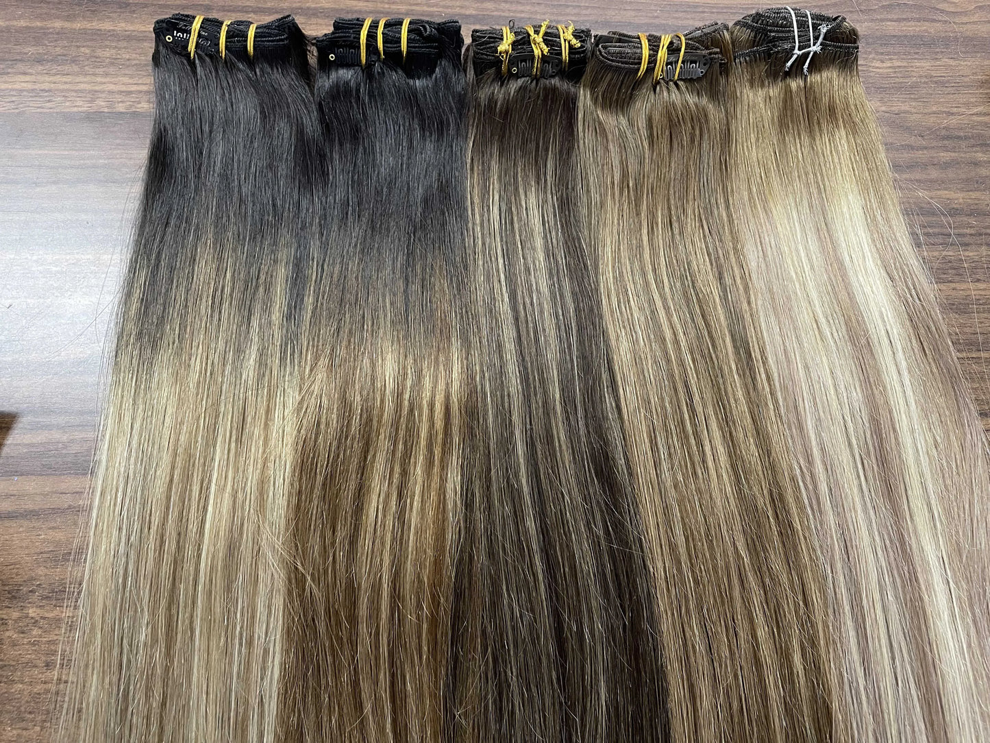 Full Shine Human Hair Extensions Clip in Hair Extensions Human Hair 7PCS 105G Double Weft Hair Extensions Human Hair For Woman