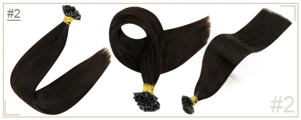 Full Shine U Tip Hair Extensions Fusion Hair Balayage Color 40-50g Keratin Glue Beads Prebonded Remy Human Hair Extensions