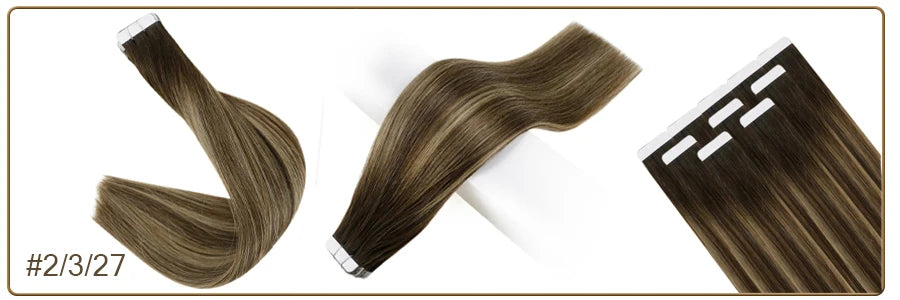 Full Shine Omber Tape in Hair Extensions Human Hair Blonde Color 100% Remy Human Hair Seamless Skin Weft Glue On Natural Hair