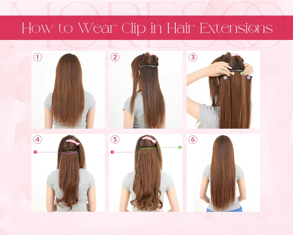 [Hot Sale] Moresoo Clip in Hair Extensions Real Natural Hair Remy Straight Set 5&7 Pcs Brazilian Clip in Human Hair Extensions