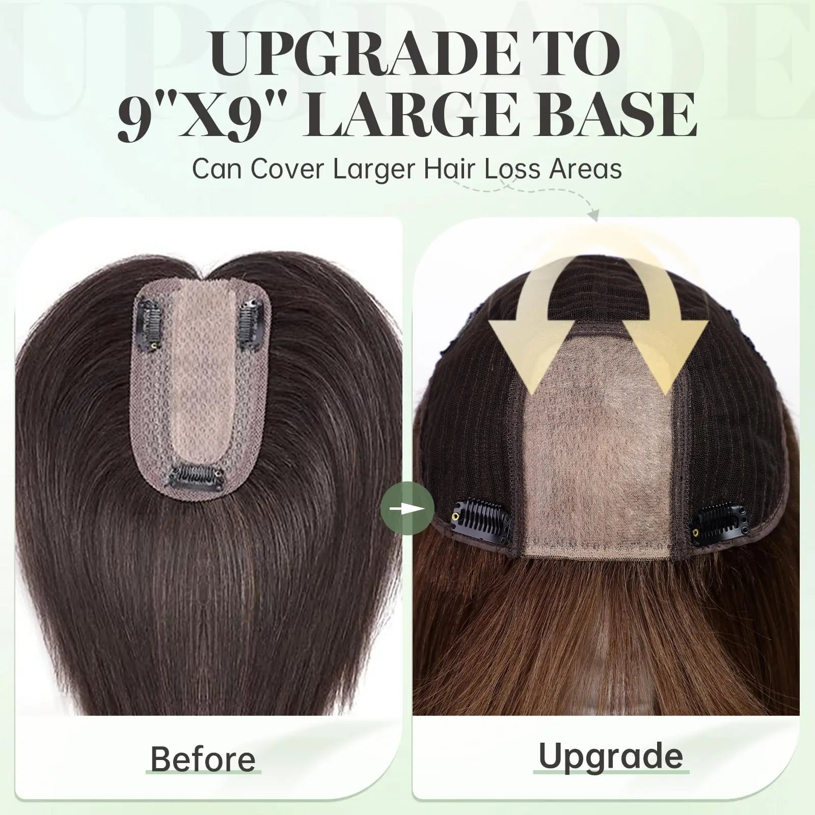Brown Blonde Highlight Remy Human Hair Toppers Clips in 16 Inches Straight Hairpiece for Women Silk Base Topper Hair Extensions