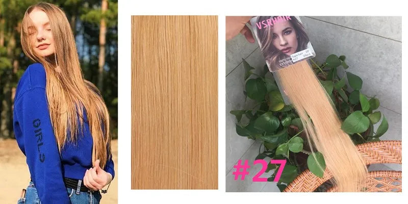 VSR POP PU Super Tape In Human Hair Extension Blonde Piano Color US Strong Adhesive Tape Hair Extensions For Salon