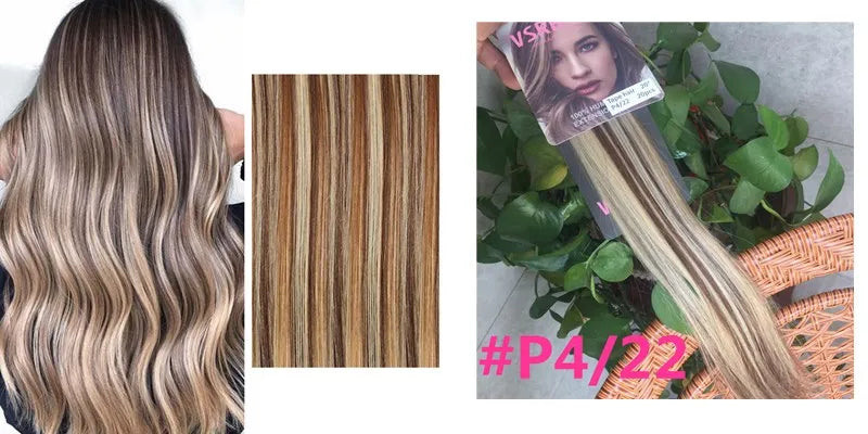 VSR POP PU Super Tape In Human Hair Extension Blonde Piano Color US Strong Adhesive Tape Hair Extensions For Salon