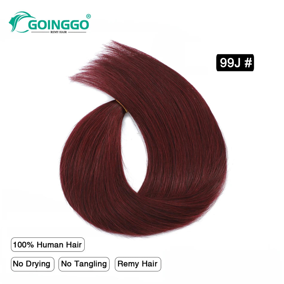 Auburn Tape In Hair Extensions Human Hair Copper Skin Weft Adhesive Tape In Extensions Real Natural Hair Seamless Tape Ins 10Pcs