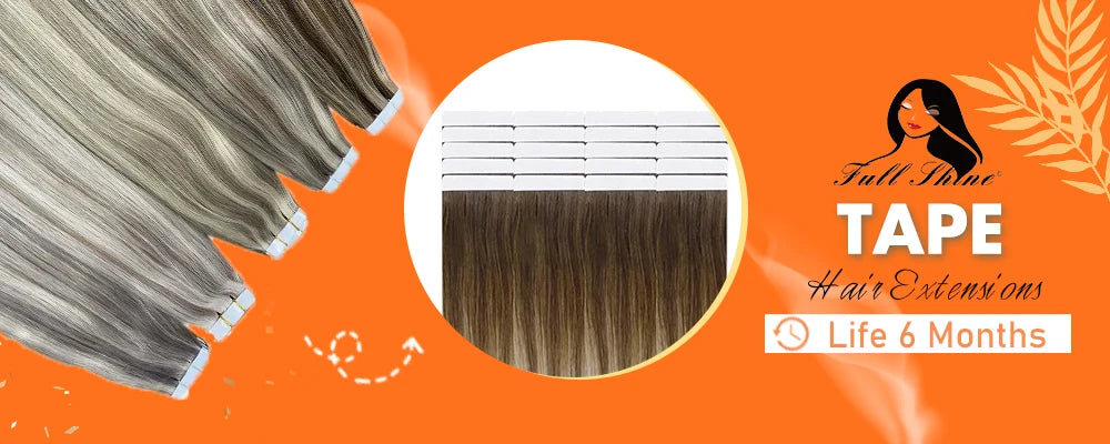 Full Shine Clip in Hair Extensions Human Hair Clip Balayage 7pcs 120g Double Weft Hair Extensions Human Hair For Woman