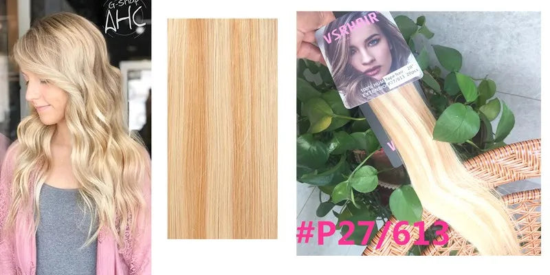 VSR POP PU Super Tape In Human Hair Extension Blonde Piano Color US Strong Adhesive Tape Hair Extensions For Salon