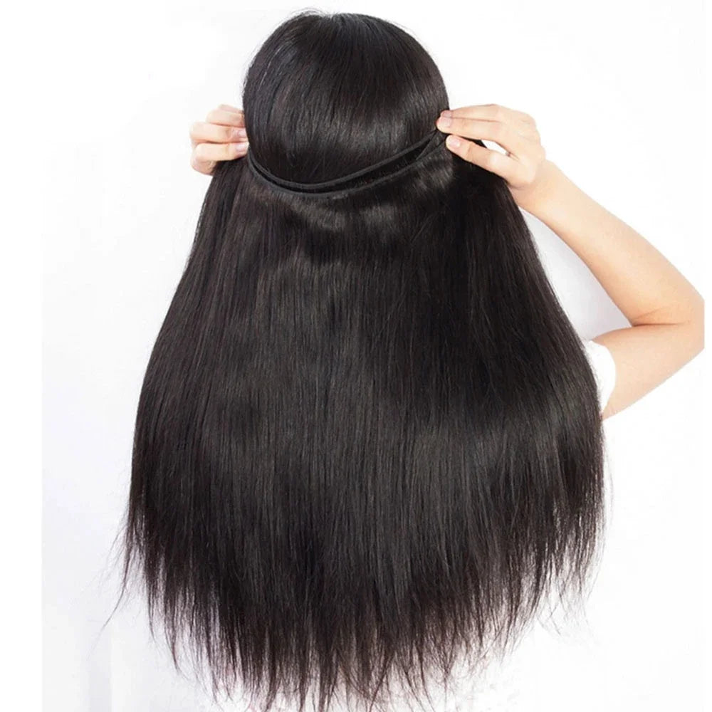 30 Inch Long Bundles Straight Human Hair 1/3/4 Pcs Bone Straight Hair Weave Double Weft 100% Remy Raw Hair Extensions Natural