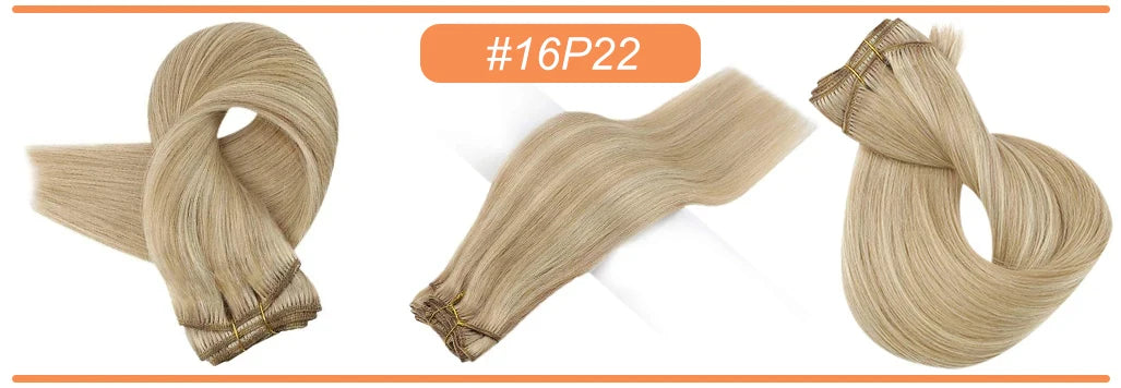 Full Shine Clip in Hair Extensions Human Hair Clip Balayage 7pcs 120g Double Weft Hair Extensions Human Hair For Woman