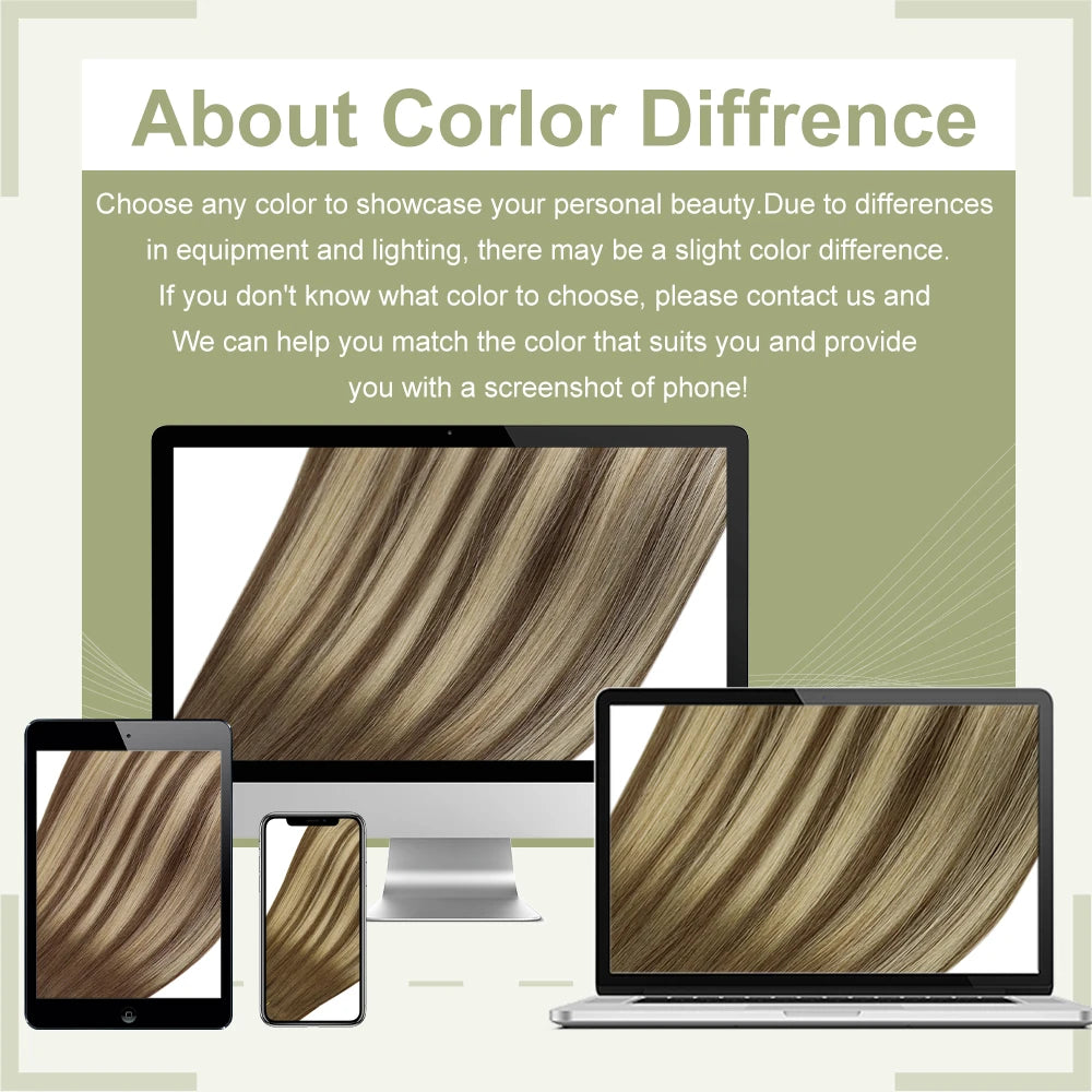 [NEW]VeSunny Tape In Hair Extensions Human Hair Real Natural Hair Balayage Color #4-14-60 Skin Weft Straight Seamless Hair