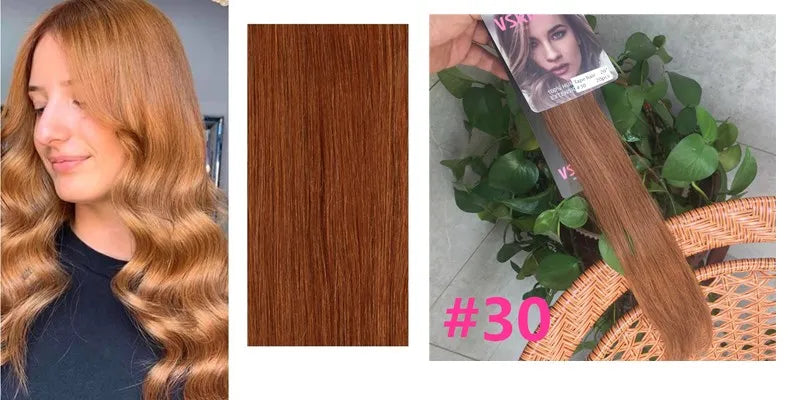 VSR POP PU Super Tape In Human Hair Extension Blonde Piano Color US Strong Adhesive Tape Hair Extensions For Salon