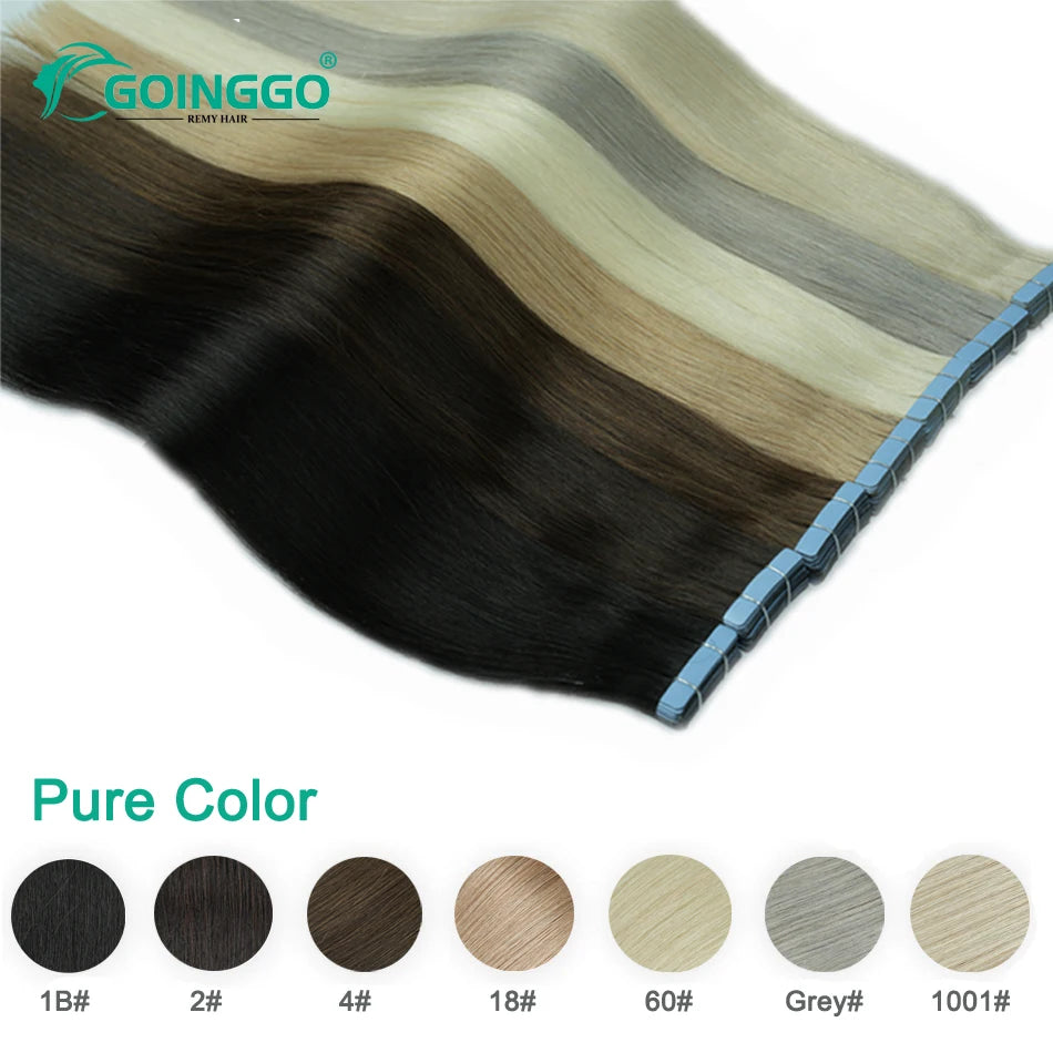 Auburn Tape In Hair Extensions Human Hair Copper Skin Weft Adhesive Tape In Extensions Real Natural Hair Seamless Tape Ins 10Pcs