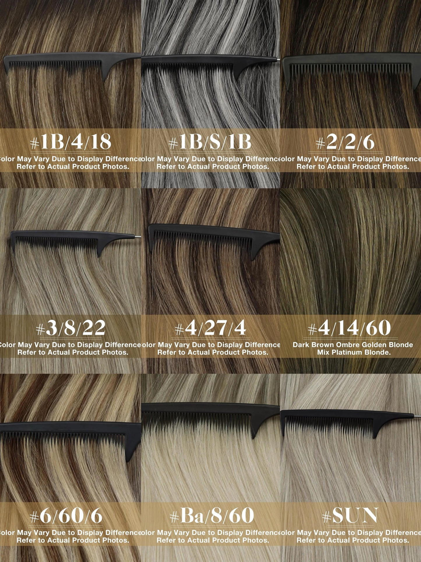 [NEW]VeSunny Tape In Hair Extensions Human Hair Real Natural Hair Balayage Color #4-14-60 Skin Weft Straight Seamless Hair