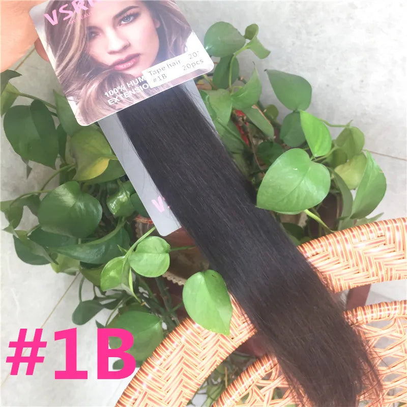 VSR POP PU Super Tape In Human Hair Extension Blonde Piano Color US Strong Adhesive Tape Hair Extensions For Salon