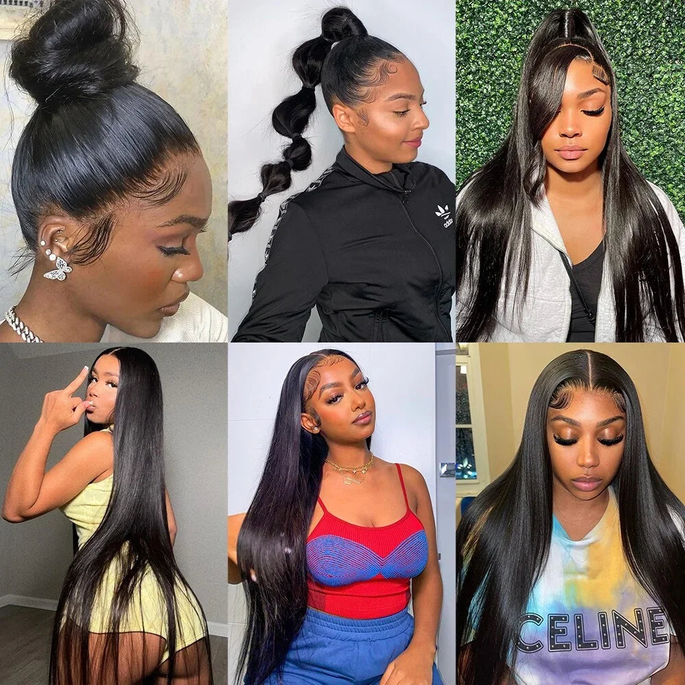 30 Inch Long Bundles Straight Human Hair 1/3/4 Pcs Bone Straight Hair Weave Double Weft 100% Remy Raw Hair Extensions Natural
